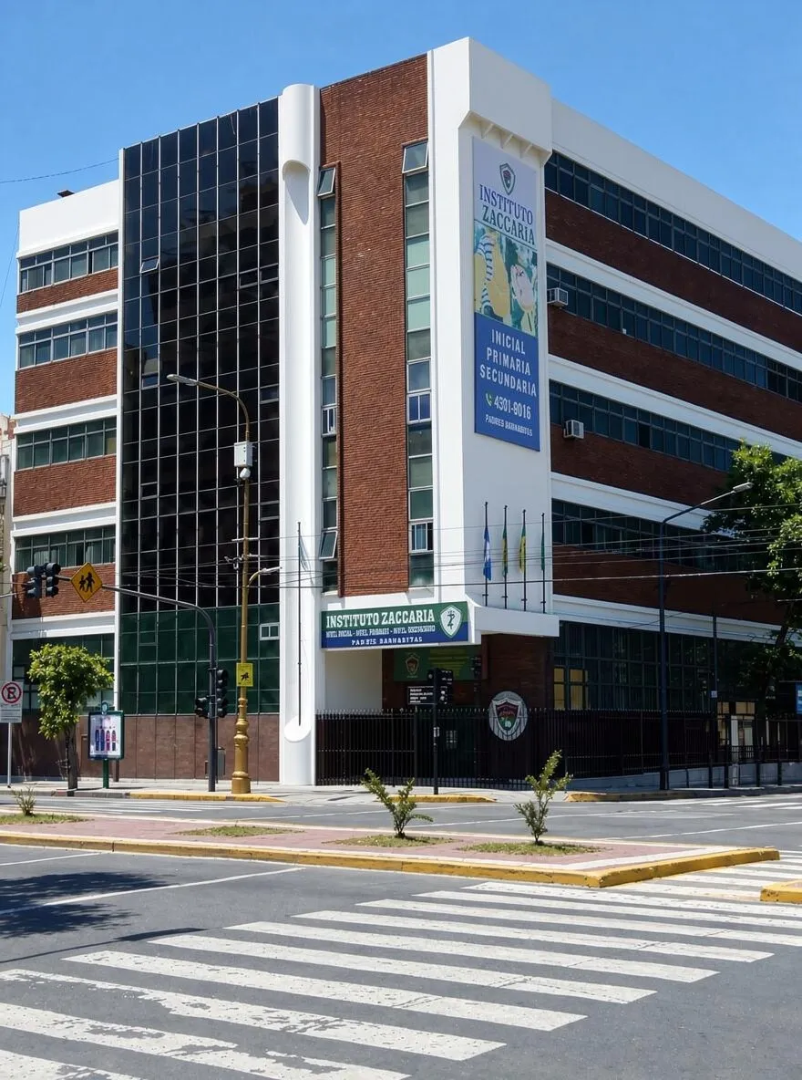 El edificio del colegio en Av. Montes de Oca 1844, Barracas